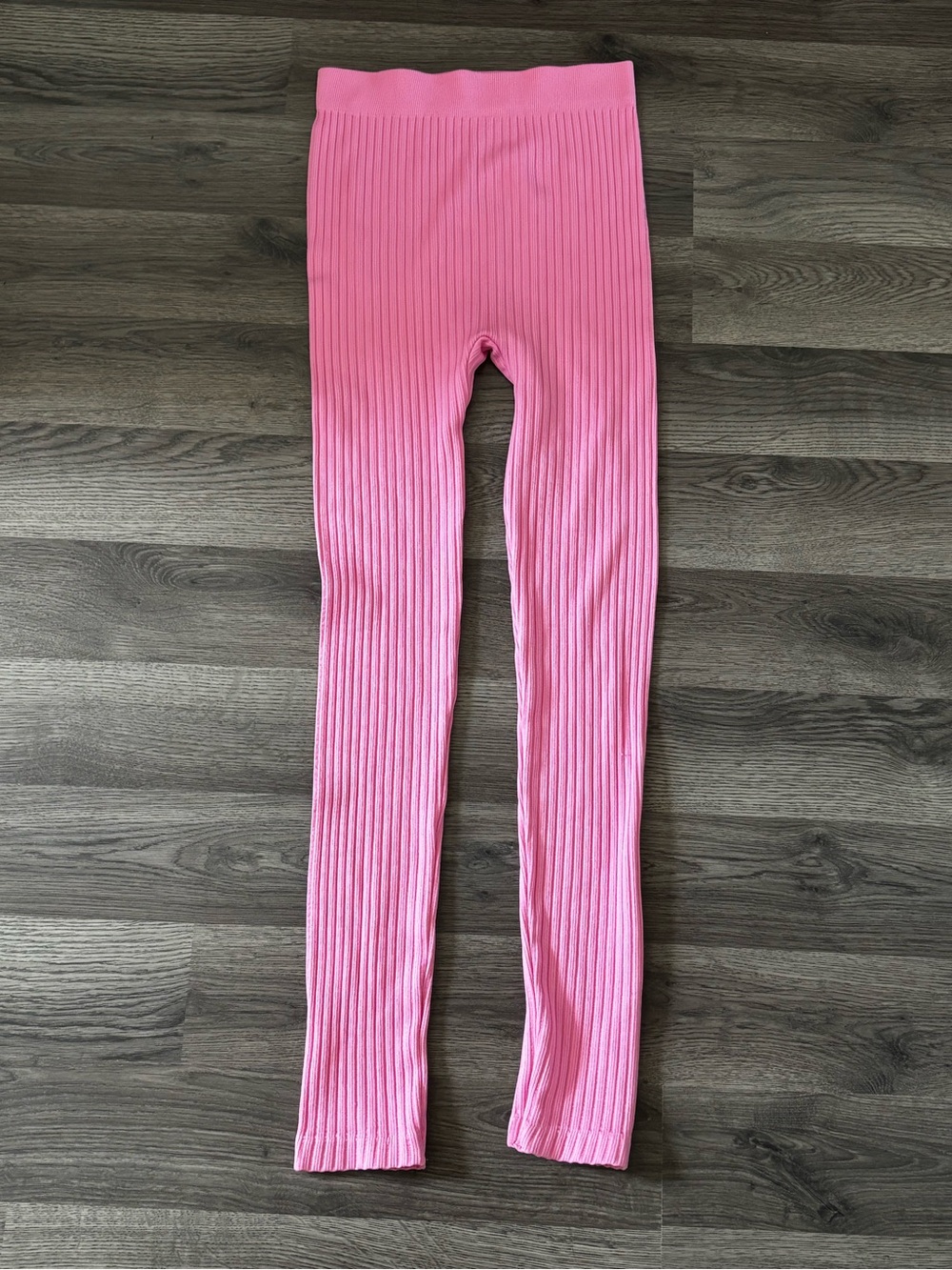Pink Ribbed 3-Piece Loungewear Set - Tank, Zip Hoodie & Leggings - Picture 5 of 8